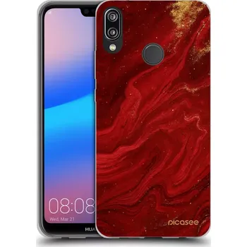 Pouzdro na mobilní telefon Picasee silikonový černý obal pro Huawei P20 Lite - Červená