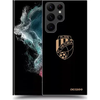 Pouzdro na mobilní telefon Picasee silikonový černý obal pro Samsung Galaxy S22 Ultra 5G - FC Viktoria Plzeň I