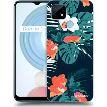 Pouzdro na mobilní telefon Picasee silikonový průhledný obal pro Realme C21Y - Monstera Color