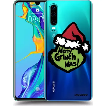 Pouzdro na mobilní telefon Picasee silikonový průhledný obal pro Huawei P30 - Grinch 2