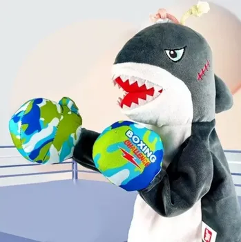plyšák Boxovací plyšový maňásek - žralok Doll Shark
