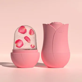 Masážní přístroj Ledový masážní váleček pro lifting pleti a konturování obličeje | péče o pleť - růžovo-růžová