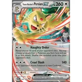 Karetní hra Pokémon DRI 150/182 Team Rocket's Persian ex - Destined Rivals