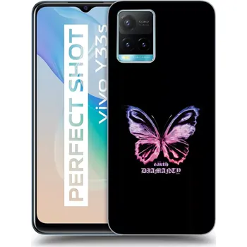 Pouzdro na mobilní telefon Picasee silikonový černý obal pro Vivo Y33s - Diamanty Purple