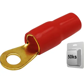 Kabelové oko Oko pro 35 mm² kabel / 8,4 mm otvor / 16,2 mm šířka / červené - 50 ks