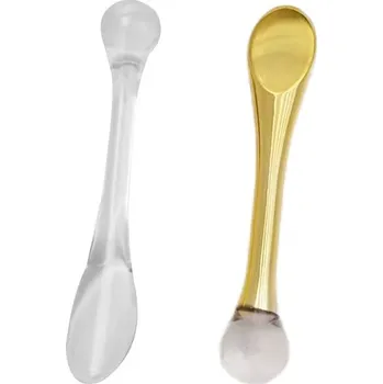 Masážní váleček na obličej | pomůcky na masáž - Zlatá průhledná