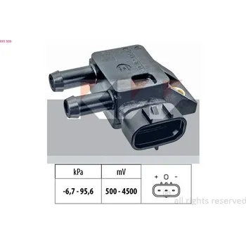 Čidlo automobilu Senzor, tlak výfukového plynu KW 493 308