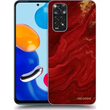Pouzdro na mobilní telefon Picasee silikonový průhledný obal pro Xiaomi Redmi Note 11 - Červená