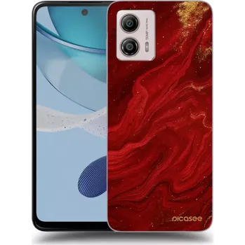 Pouzdro na mobilní telefon Picasee silikonový průhledný obal pro Motorola Moto G53 5G - Červená