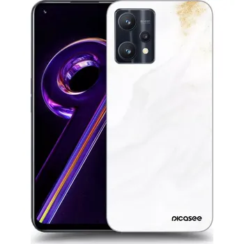 Pouzdro na mobilní telefon Picasee silikonový průhledný obal pro Realme 9 Pro 5G - Bílá