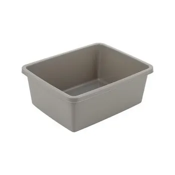 OBDÉLNÍKOVÁ PLASTOVÁ MÍSA 33X26CM 8L SVĚTLE ŠEDÁ -BEN