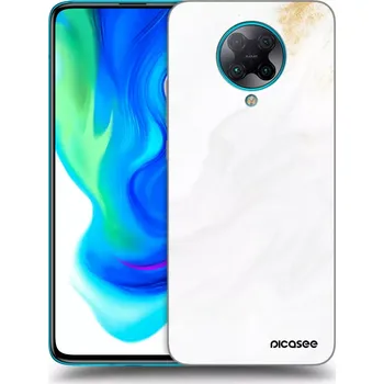 Pouzdro na mobilní telefon Picasee silikonový průhledný obal pro Xiaomi Poco F2 Pro - Bílá