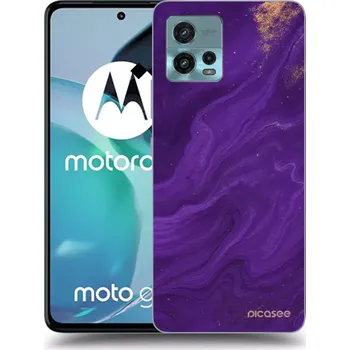 Pouzdro na mobilní telefon Picasee silikonový průhledný obal pro Motorola Moto G72 - Fialová