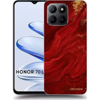 Pouzdro na mobilní telefon Picasee silikonový průhledný obal pro Honor 70 Lite - Červená