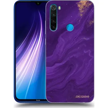 Pouzdro na mobilní telefon Picasee silikonový průhledný obal pro Xiaomi Redmi Note 8 - Fialová