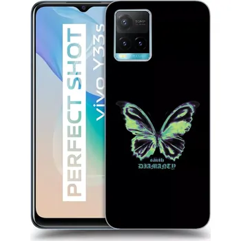 Pouzdro na mobilní telefon Picasee silikonový černý obal pro Vivo Y33s - Diamanty Blue