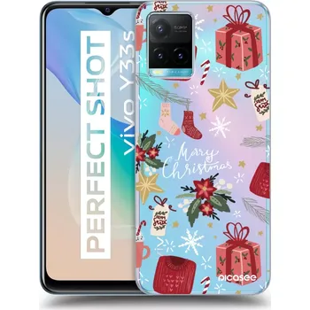 Pouzdro na mobilní telefon Picasee silikonový průhledný obal pro Vivo Y33s - Christmas
