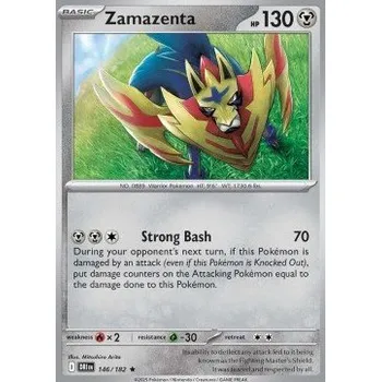 Volný čas Pokémon DRI 146/182 Zamazenta - Destined Rivals Stav: Near Mint, Verze: HOLO