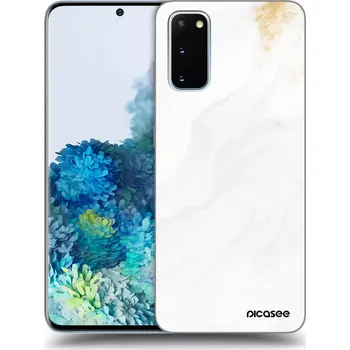 Pouzdro na mobilní telefon Picasee silikonový průhledný obal pro Samsung Galaxy S20 G980F - Bílá