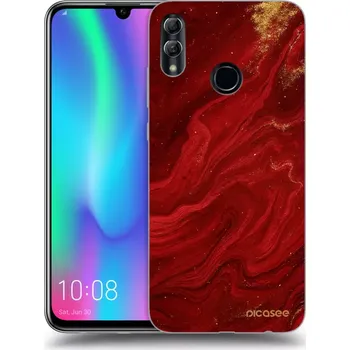 Pouzdro na mobilní telefon Picasee silikonový průhledný obal pro Honor 10 Lite - Červená
