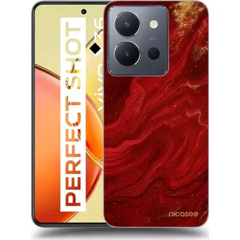 Pouzdro na mobilní telefon Picasee silikonový průhledný obal pro Vivo Y36 4G - Červená