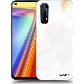 Pouzdro na mobilní telefon Picasee silikonový průhledný obal pro Realme 7 - Bílá