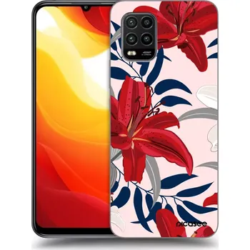 Pouzdro na mobilní telefon Picasee silikonový průhledný obal pro Xiaomi Mi 10 Lite - Red Lily
