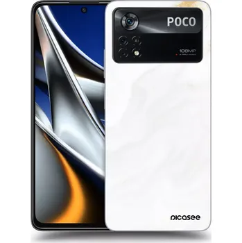 Pouzdro na mobilní telefon Picasee silikonový průhledný obal pro Xiaomi Poco X4 Pro 5G - Bílá