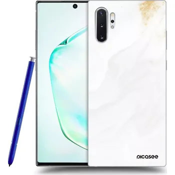 Pouzdro na mobilní telefon Picasee silikonový průhledný obal pro Samsung Galaxy Note 10+ N975F - Bílá