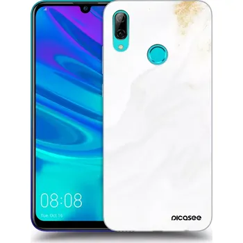 Pouzdro na mobilní telefon Picasee silikonový průhledný obal pro Huawei P Smart 2019 - Bílá