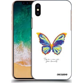Pouzdro na mobilní telefon Picasee silikonový průhledný obal pro Apple iPhone X/XS - Diamanty White