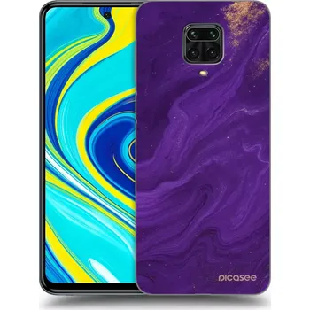 Pouzdro na mobilní telefon Picasee silikonový průhledný obal pro Xiaomi Redmi Note 9 Pro - Fialová
