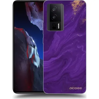 Pouzdro na mobilní telefon Picasee silikonový průhledný obal pro Xiaomi Poco F5 Pro 5G - Fialová