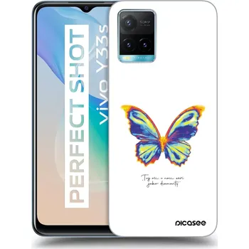 Pouzdro na mobilní telefon Picasee silikonový černý obal pro Vivo Y33s - Diamanty White
