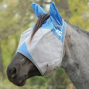 Pleťová maska Maska CASHEL Crusader Fly Mask Standard Arab-Cob with Ears Blue