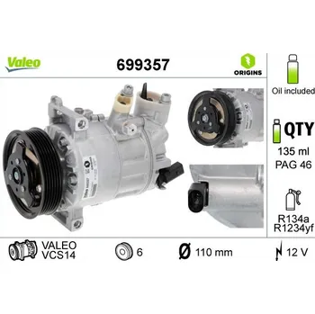 Kompresor klimatizace Kompresor, klimatizace AGB 1331KS-3S