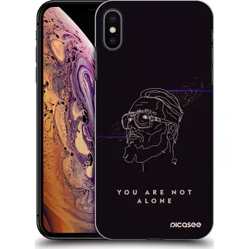 Pouzdro na mobilní telefon Picasee silikonový černý obal pro Apple iPhone XS Max - You are not alone