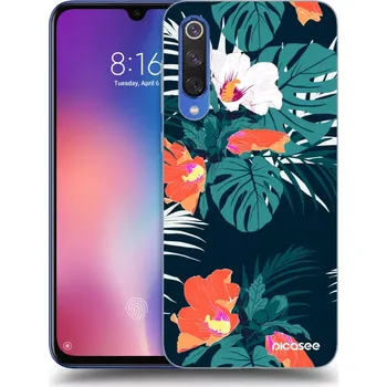 Pouzdro na mobilní telefon Picasee silikonový průhledný obal pro Xiaomi Mi 9 SE - Monstera Color