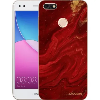 Pouzdro na mobilní telefon Picasee silikonový průhledný obal pro Huawei P9 Lite Mini - Červená