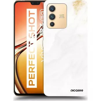 Pouzdro na mobilní telefon Picasee silikonový průhledný obal pro Vivo V23 5G - Bílá