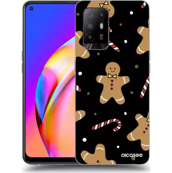 Pouzdro na mobilní telefon Picasee silikonový černý obal pro OPPO A94 5G - Gingerbread