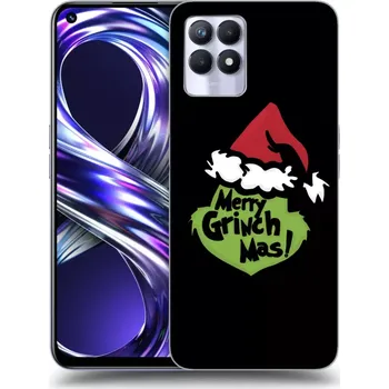 Pouzdro na mobilní telefon Picasee silikonový černý obal pro Realme 8i - Grinch 2