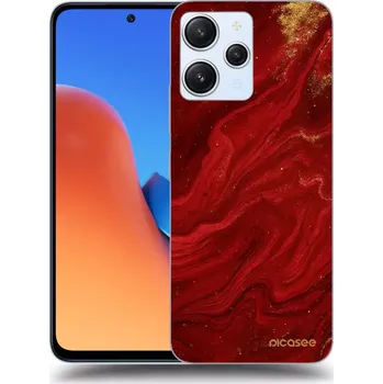Pouzdro na mobilní telefon Picasee silikonový průhledný obal pro Xiaomi Redmi 12 4G - Červená