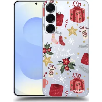 Pouzdro na mobilní telefon Picasee silikonový průhledný obal pro Samsung Galaxy S25+ 5G - Christmas