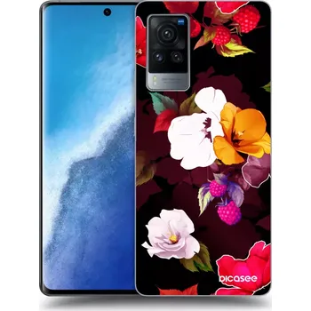 Pouzdro na mobilní telefon Picasee silikonový průhledný obal pro Vivo X60 Pro 5G - Flowers and Berries