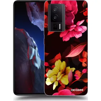 Pouzdro na mobilní telefon Picasee silikonový průhledný obal pro Xiaomi Poco F5 Pro 5G - Dark Peonny