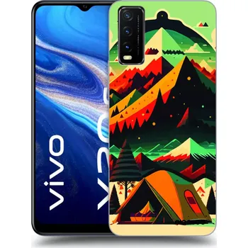 Pouzdro na mobilní telefon Picasee silikonový černý obal pro Vivo Y20s - Montreal