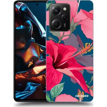 Pouzdro na mobilní telefon Picasee silikonový průhledný obal pro Xiaomi Poco X5 Pro - Hibiscus
