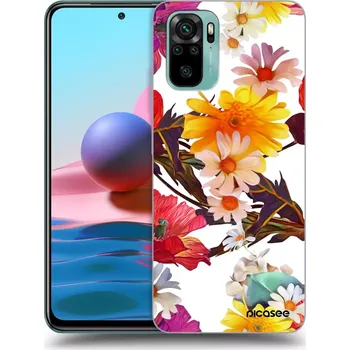 Pouzdro na mobilní telefon Picasee silikonový černý obal pro Xiaomi Redmi Note 10 - Meadow