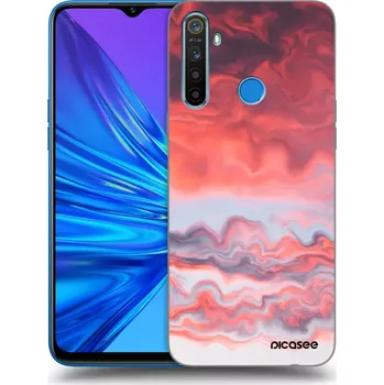 Pouzdro na mobilní telefon Picasee silikonový černý obal pro Realme 5 - Sunset